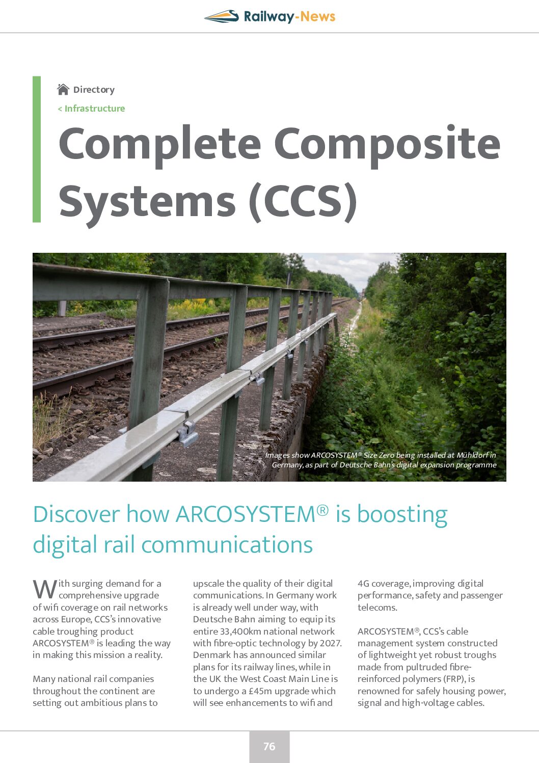 CCS  - Arcosystem®如何促进数字轨道通信