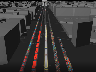 模拟:汽车占用多少道路空间?